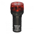 ND16-22FS Сигнализатор звуковой 22 мм красный LED АС/DC24В IP65 прерывистый(CHINT)