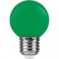 Лампа светодиодная Feron LB-37 Шарик E27 1W Зеленый