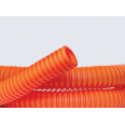 Труба ПНД гибкая гофр. д.40мм, тяжёлая с протяжкой, 20м, цвет оранжевый