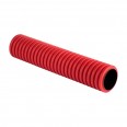 Труба гофр, двустенная ПНД/ПНД жесткая d75 мм (6 м) (36 м/уп) красная EKF-Plast