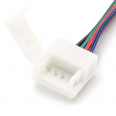 09-15 Комплект коннекторов (2 клипсы с проводами)для RGB - светодиодной ленты12В, шириной 10мм, IP65