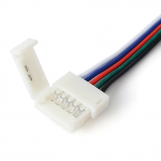 09-74 Комплект коннекторов (2 клипсы с проводами)для RGBW светодиодной ленты 12,c AWG22+GRBW кабелем