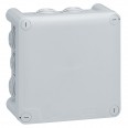 Коробка квадратная - 130x130x74 - Программа Plexo - IP 55 - IK 07 - серый - 10 кабельных вводов - 650 гр.C