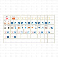 Комплект модульных наклеек большой с инд, ШК (164х299) EKF PROxima