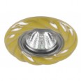 DK4 CH/YL Точечные светильники ЭРА декор керамика `косичка` MR16, 12/220 V, хром/желтый