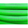 Двустенная труба ПНД гибкая дренажная д.125мм, SN8, перфорация 360град., в бухте 40м, цвет зеленый