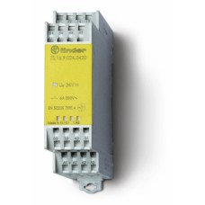 Модульное электромеханическое реле безопасности (реле с принудительным управлением контактами) 4NO+2NC 6A контакты AgNi+Au катушка 230В AC безвинтовые клеммы ширина 22.5мм степень защиты IP54 упаковка 1шт.