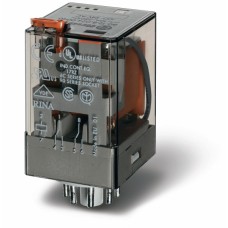 Универсальное электромеханическое реле монтаж в розетку 8-штырьковый разъем 2CO 10A контакты AgNi катушка 36В DC степень защиты RTI опции: нет
