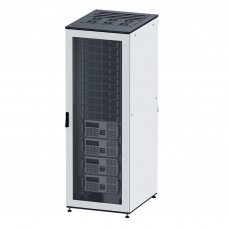 Собранный напольный 19` IT-CQE, 47U 800х800 двери стекло/сплошная, RAL7011/7035