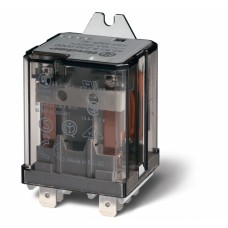 Силовое электромеханическое реле монтаж в наконечники Faston 250 (6.3х0.8мм) 2CO 16A контакты AgCdO катушка 24В AC степень защиты RTI монтажный фланец опции: нет упаковка 1шт.