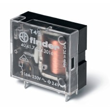 Миниатюрное универсальное электромеханическое реле монтаж на печатную плату выводы с шагом 3.5мм 1NO 10A контакты AgCdO катушка 48В DC (чувствит.) степень защиты RTI