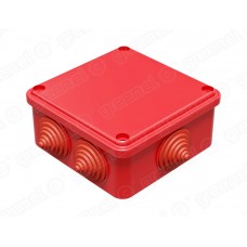 Коробка распределительная наружного монтажа 100х100х50мм IP55 (48шт), цвет - красный