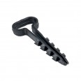 Дюбель-хомут (6х14 мм) для плоского кабеля черный (50 шт,) EKF PROxima