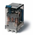 Миниатюрное универсальное электромеханическое реле монтаж в розетку 3CO 10A контакты AgNi катушка 12В АC степень защиты RTI опции: нет упаковка 1шт.