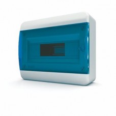 Щит навесной 12 мод. IP41, прозрачная синяя дверца