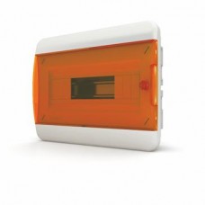 Щит встраиваемый 12 мод. IP41, прозрачная оранжевая дверца