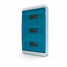 Щит навесной 36 мод. IP41, прозрачная синяя дверца