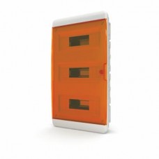 Щит встраиваемый 36 мод. IP41, прозрачная оранжевая дверца