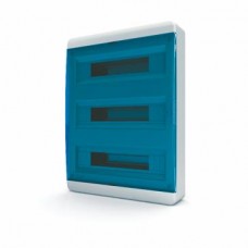 Щит навесной 54 мод. IP41, прозрачная синяя дверца