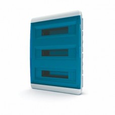 Щит встраиваемый 54 мод. IP41, прозрачная синяя дверца