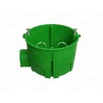 Коробка установочная D68х45 одноух. для кирпичных стен, цвет - зеленый 