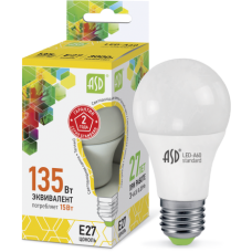 Лампа LED-А60-econom 15W/3000К 220В Е27 1200Лм ASD