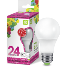 Лампа светодиодная LED-A60-standard 24Вт 230В Е27 6500К 2160Лм ASD