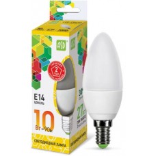 Лампа светодиодная LED-СВЕЧА-standard 10Вт 230В Е14 3000К 900Лм ASD