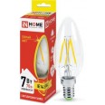 Лампа светодиодная LED-СВЕЧА-deco 7Вт 220В Е27 3000К 630Лм прозрачная IN HOME