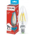 Лампа светодиодная LED-СВЕЧА-deco 7Вт 220В Е27 4000К 630Лм прозрачная IN HOME