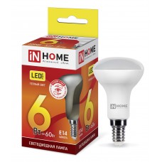 Лампа светодиодная LED-R50-VC 6Вт 230В Е14 3000К 480Лм IN HOME