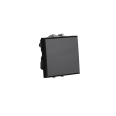 Выключатель двухполюсный одноклавишный модульный, `Avanti`, `Черный квадрат`, 2 модуля