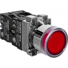 Кнопка управления NP2-BW3465 1НО+1НЗ красная AC/DC230В(LED) IP40