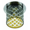 DK54 CH/TEA Точечные светильники ЭРА декор cтекл.стакан `ромб` G9,220V, 40W, хром/чай