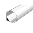 Алюминиевый. профиль для LED ленты с рассеивателем опал угловой 2000х16х16 мм (максимальная ширина л