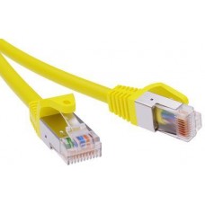 Патч-корд экранированный CAT5E F/UTP 4х2, LSZH, желтый, 5.0м