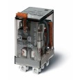 Миниатюрное силовое электромеханическое реле монтаж в розетку или наконечники Faston (4.8х0.5мм) 2CO 12A контакты AgNi катушка 6В DC степень защиты RTI опции: нет