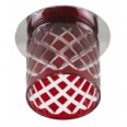 DK54 CH/R Точечные светильники ЭРА декор cтекл.стакан `ромб` G9,220V, 40W, хром/красный