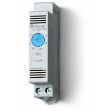 Щитовой термостат для включения охлаждения диапазон температур -20…+40°C 1NO 10A модульный, ширина 17.5мм степень защиты IP20