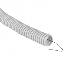 Труба гофр, ПВХ с протяжкой d16 мм (100 м) белая EKF-Plast