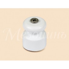 Изолятор пластиковый для наружного монтажа витого кабеля, цвет - Белый, D20x22 100шт/уп