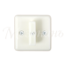 Выключатель проходной фарфоровый поворотный на 2 положения, коллекция `QUADRA`, цвет - белый, ТМ `МезонинЪ`