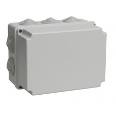 Коробка КМ41246 распаячная для о/п 190х140х120 мм IP55 (RAL7035, 10 гермовводов)