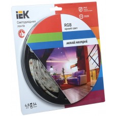 Лента LED 5м блистер LSR-3528RGB54-4.8-IP65-12V IEK-eco