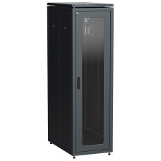 ITK Шкаф сетевой 19` LINEA N 33U 600х1000 мм стеклянная передняя дверь, задняя перфорированная черны