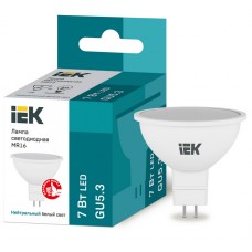 Лампа светодиодная ECO MR16 софит 7Вт 220В 4000К GU5.3 IEK