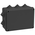 Коробка распаячная КМ41242 для открытой проводки 150х110х70мм IP55 10 гермовводов черная (RAL 9005) 