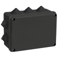 Коробка распаячная КМ41241 для открытой проводки 150х110х70мм IP44 10 гермовводов черная (RAL 9005) 