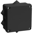 Коробка распаячная КМ41233 для открытой проводки 100х100х50мм IP44 6 гермовводов черная (RAL 9005) I