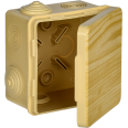 Коробка распаячная КМ для открытой проводки с откидной крышкой 80х80х50мм IP54 7 гермовводов сосна I